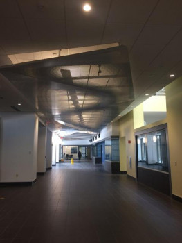 SUNY PI Donovan Hall Renovations - Main Lobby looking towards Vestibule